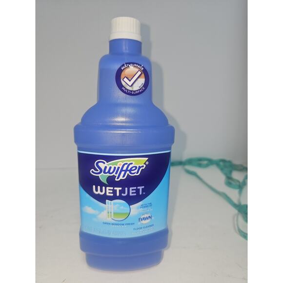 Swiffer WetJet w/ Dawn Open Window Fresh Multi Surface Floor Cleaner 42.2 FL OZ - Picture 1 of 7